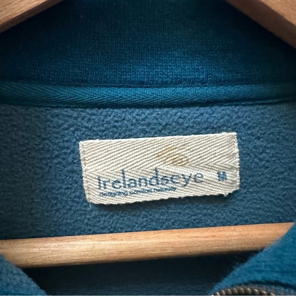 IRELANDS EYE teal blue full zip sweater wool sz medium M - Picture 2 of 6